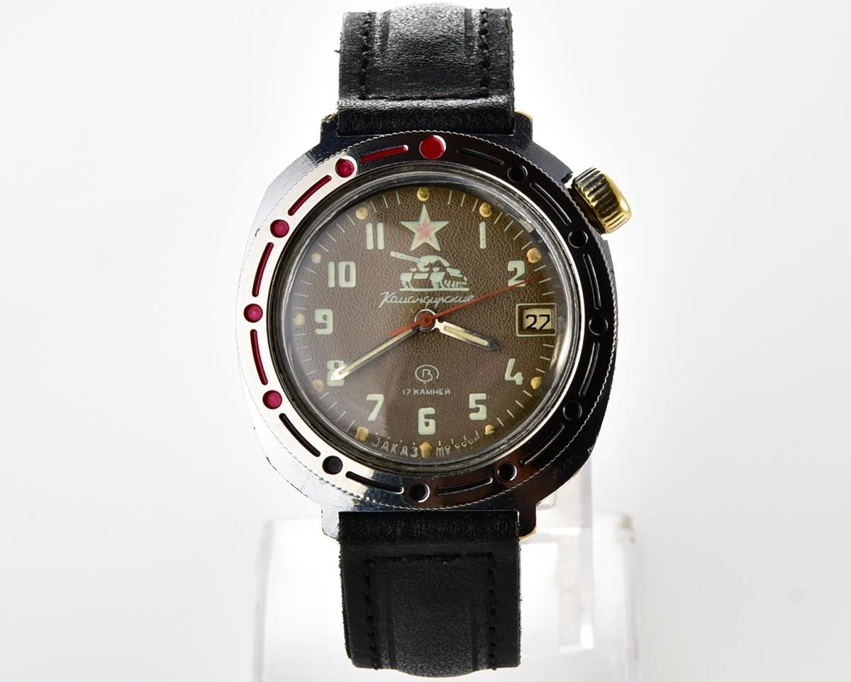 Vostok Komandirskie Tank mechanical watch limited series – “Zakaz MO CCCP”