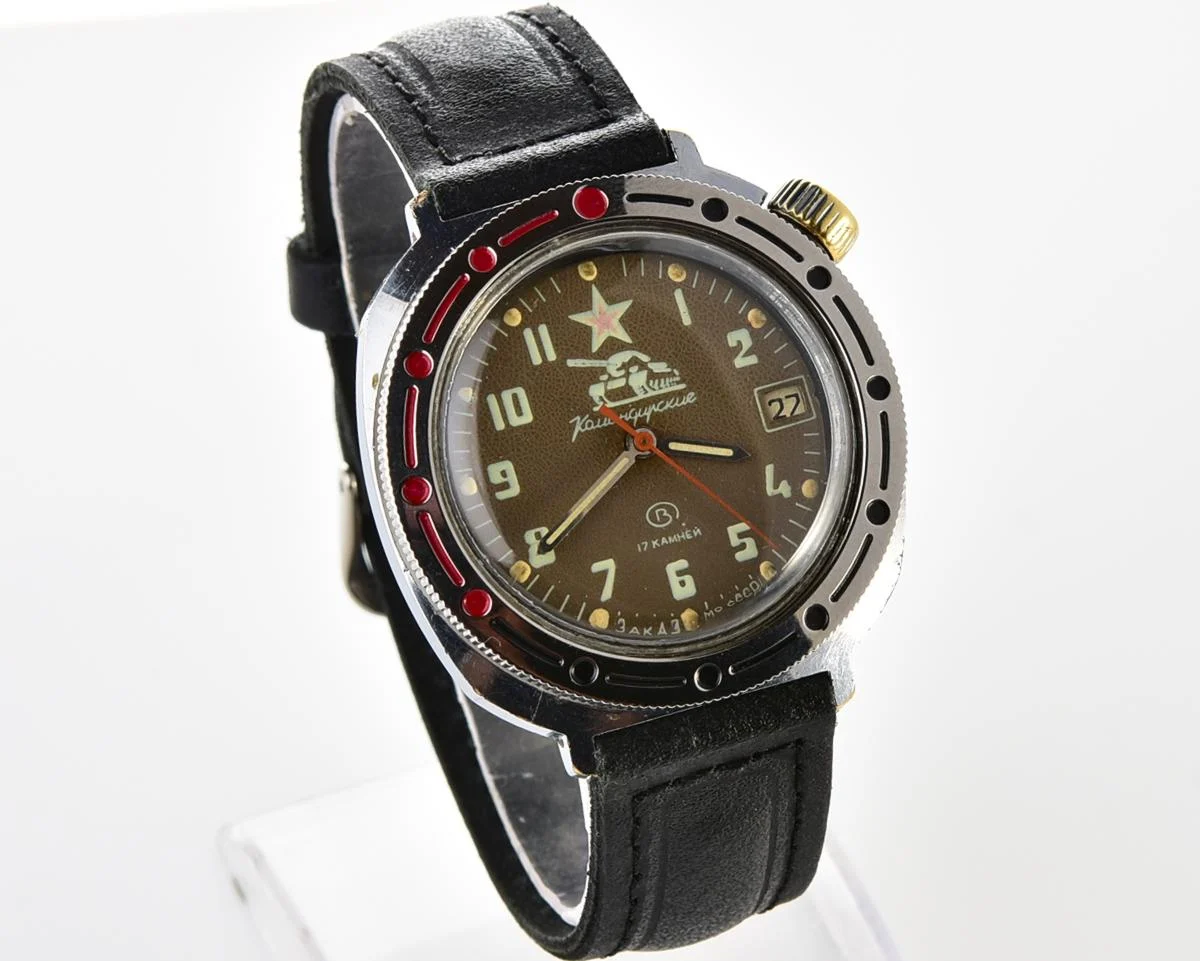 Vostok Komandirskie Tank mechanical watch limited series – “Zakaz MO CCCP”