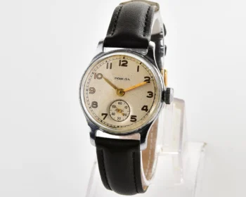 Soviet mechanical Pobeda watch in "hermetic" case, ChChZ factory, the 4th quarter of 1955