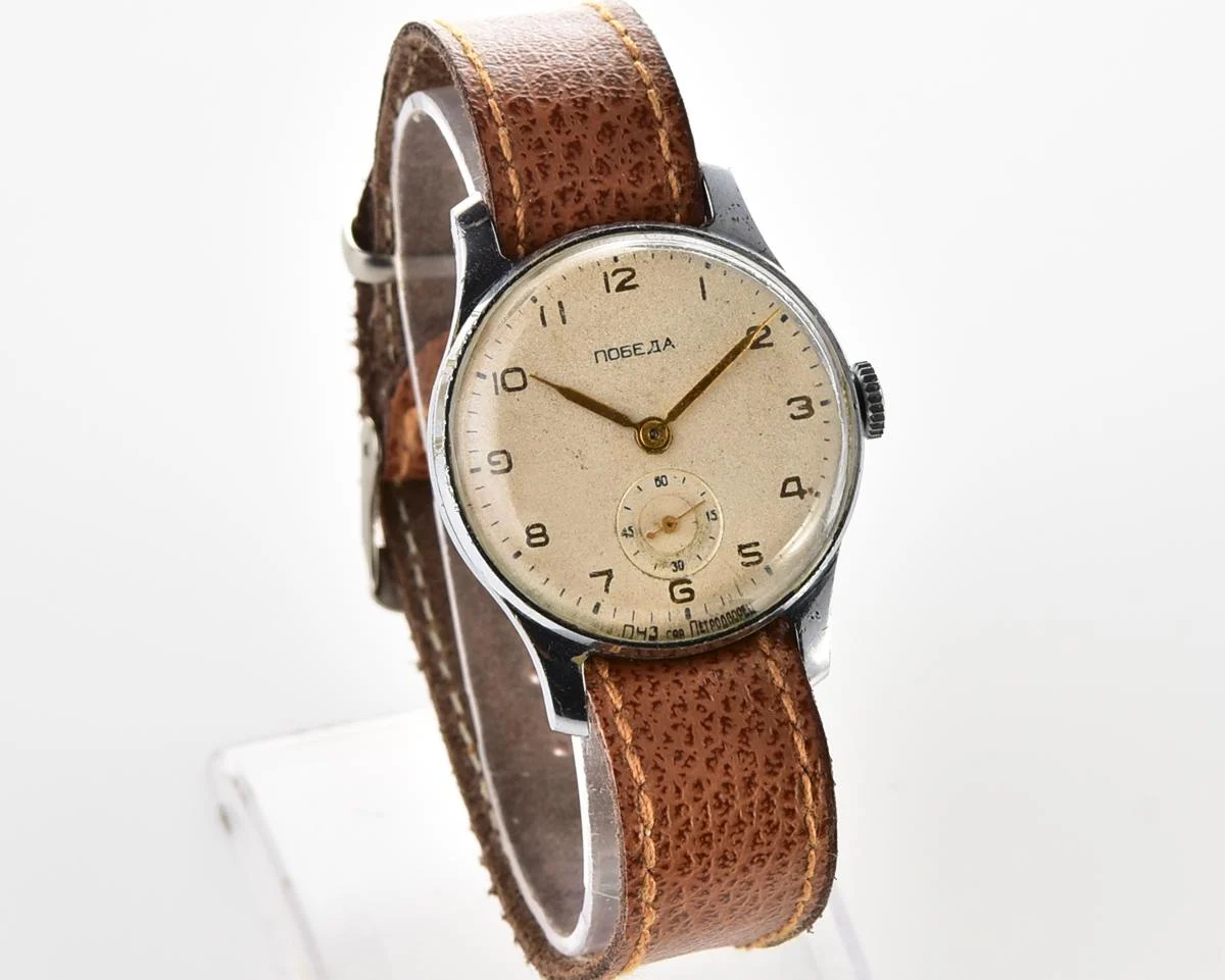Vintage Soviet mechanical Pobeda wrist watch, PChZ, 2nd quarter 1956!