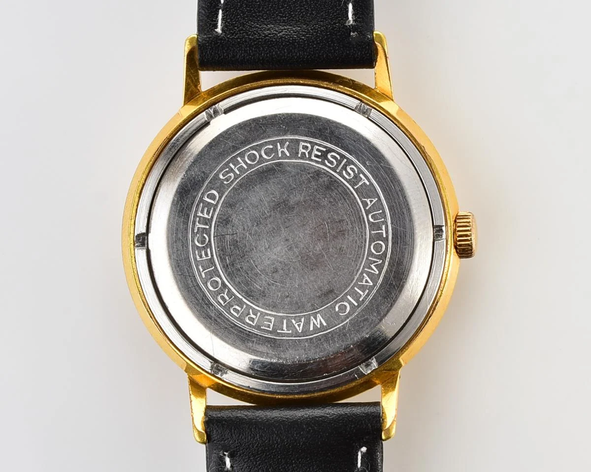 Beautiful vintage gold-plated wristwatch Poljot De Luxe with self winding mechanical movement!