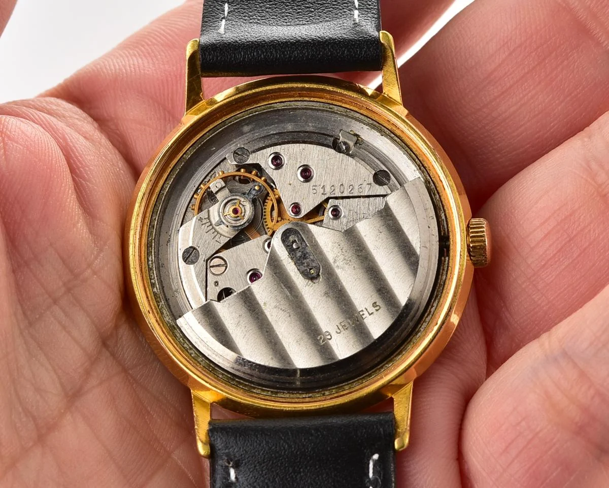 Beautiful vintage gold-plated wristwatch Poljot De Luxe with self winding mechanical movement!