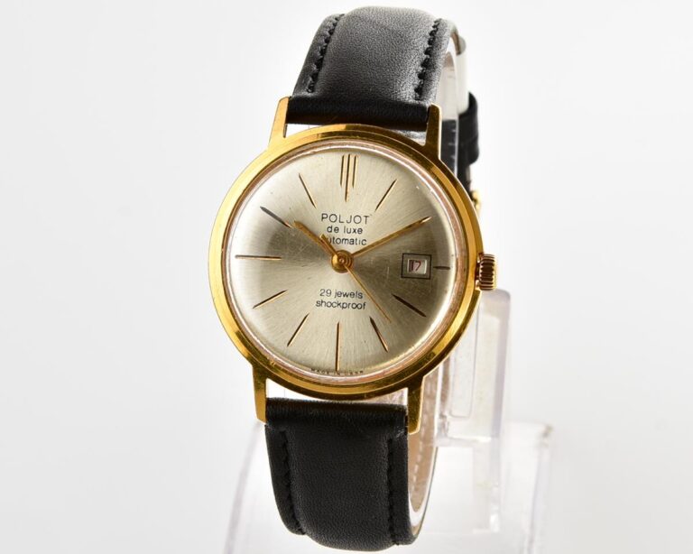 Beautiful automatic vintage gold-plated watch POLJOT DE LUXE!