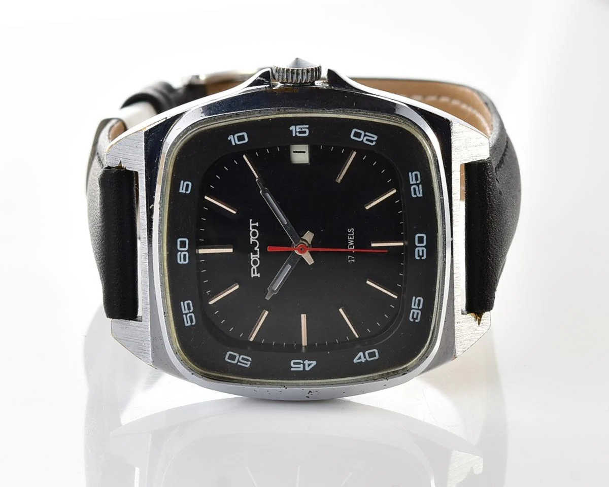Large Soviet Poljot mechanical wrist watch