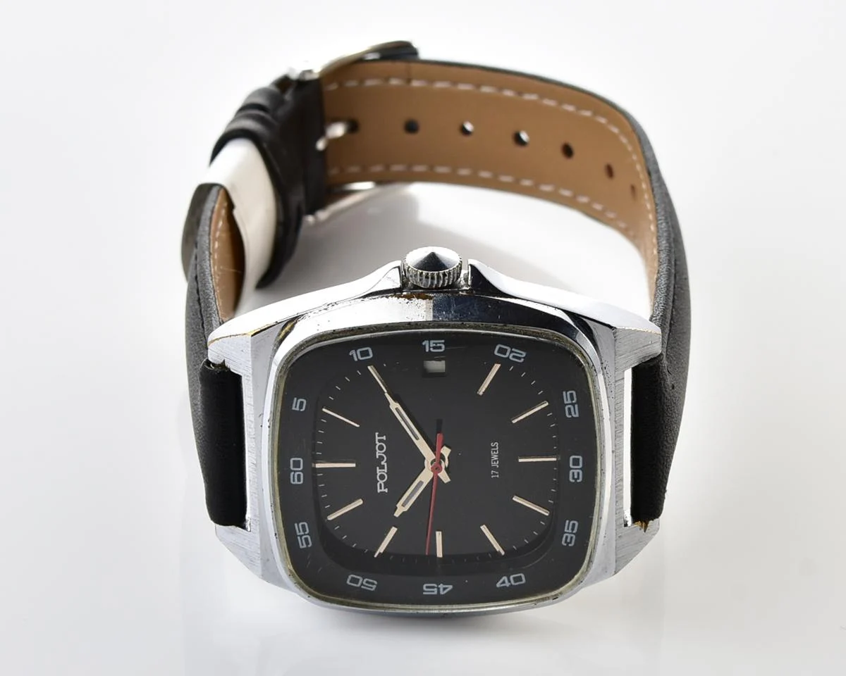 Large Soviet Poljot mechanical wrist watch