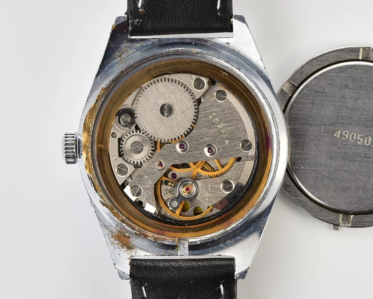 Raketa vintage mechanical wrist watch with double calendar