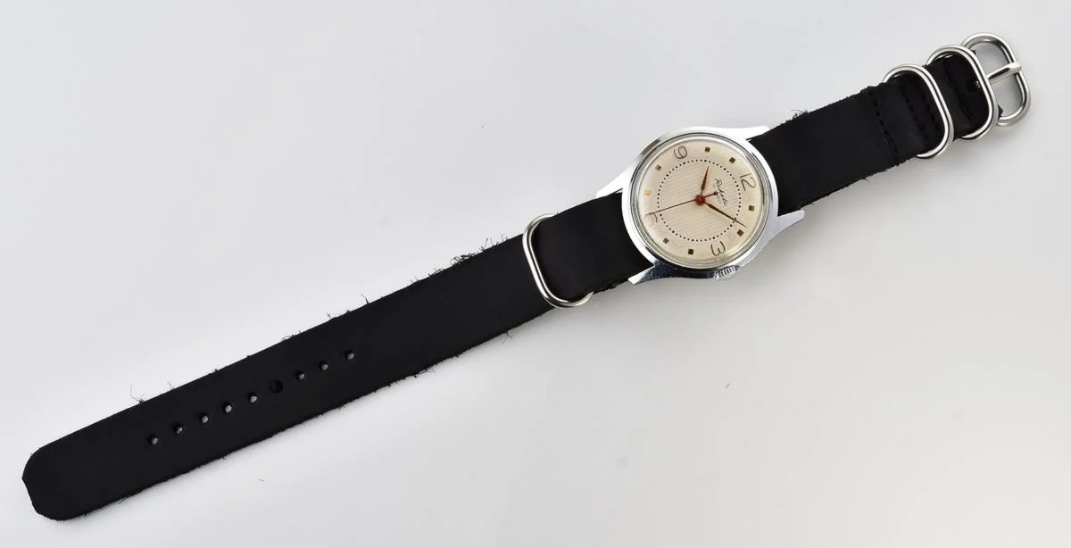 Excellent Raketa Baltica vintage Soviet watch with NATO leather strap
