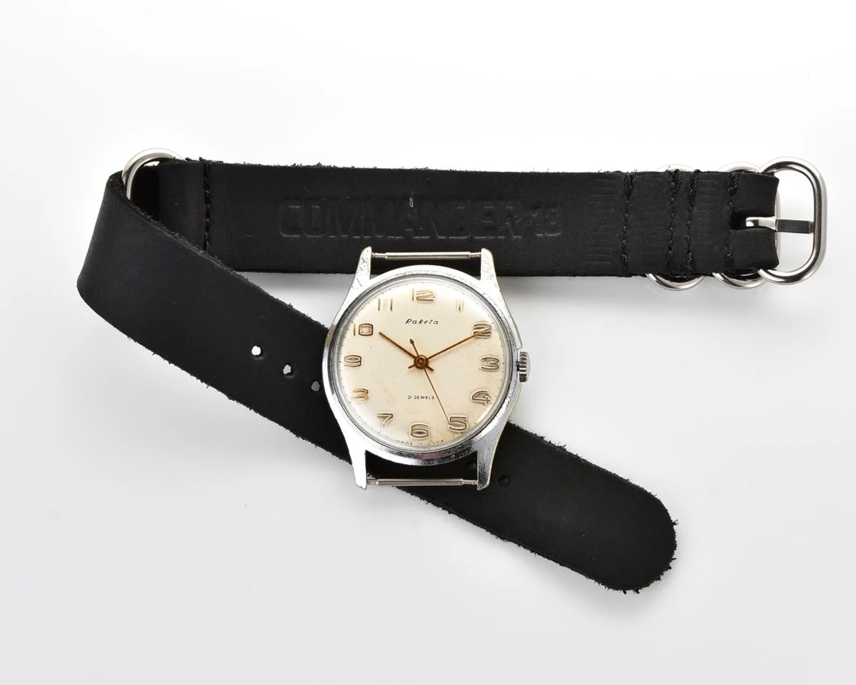 Soviet Raketa Baltica vintage mechanical watch with NATO leather strap!
