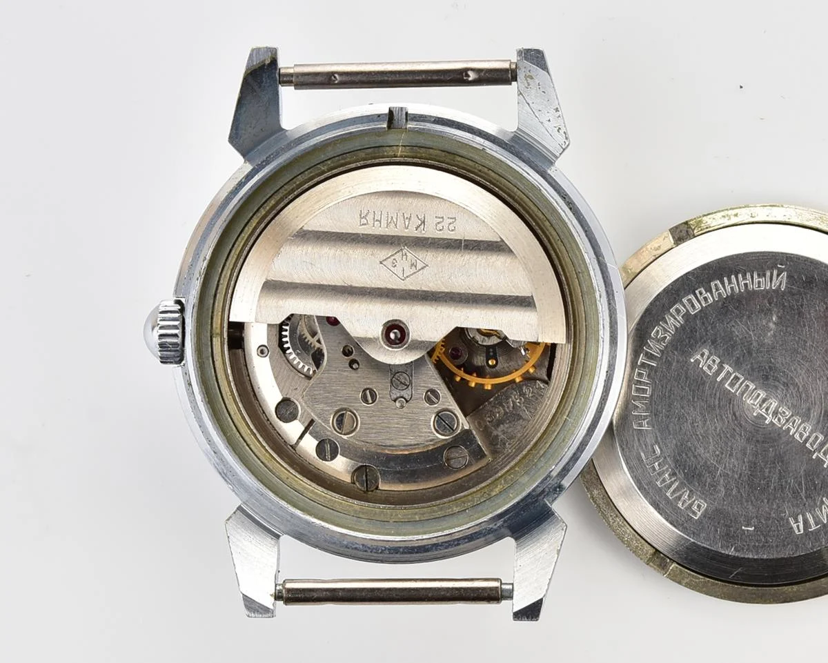 Excellent condition Rodina mechanical watch with automatic self winding movement with box and leather strap!
