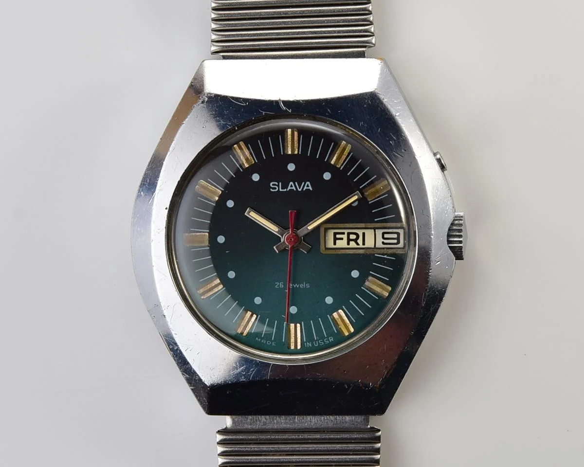 Slava Soviet mechanical vintage watch