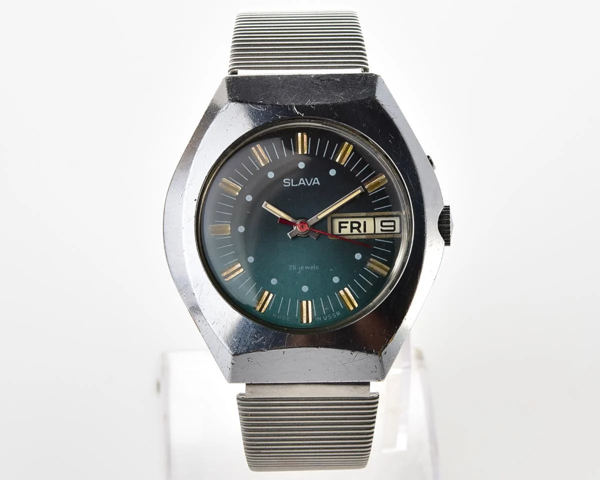 Slava Soviet mechanical vintage watch