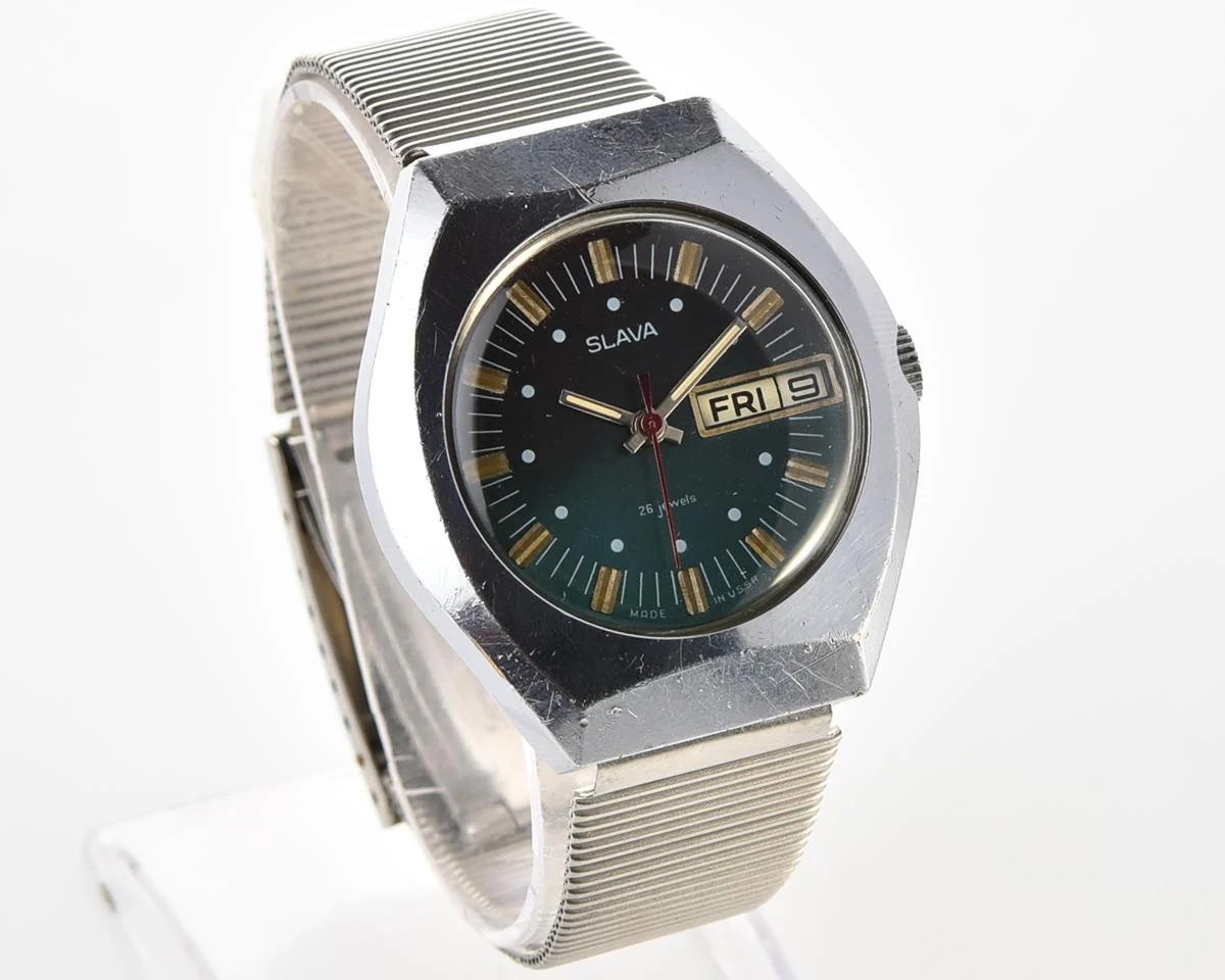 Slava Soviet mechanical vintage watch