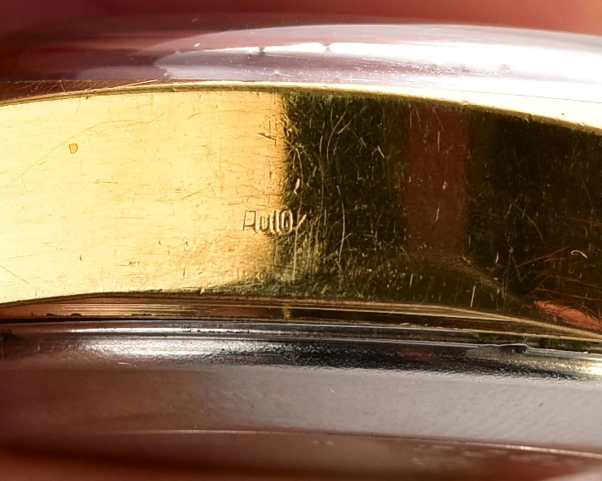 Slava vintage Soviet gold-plated mechanical watch with automatic self-winding movement