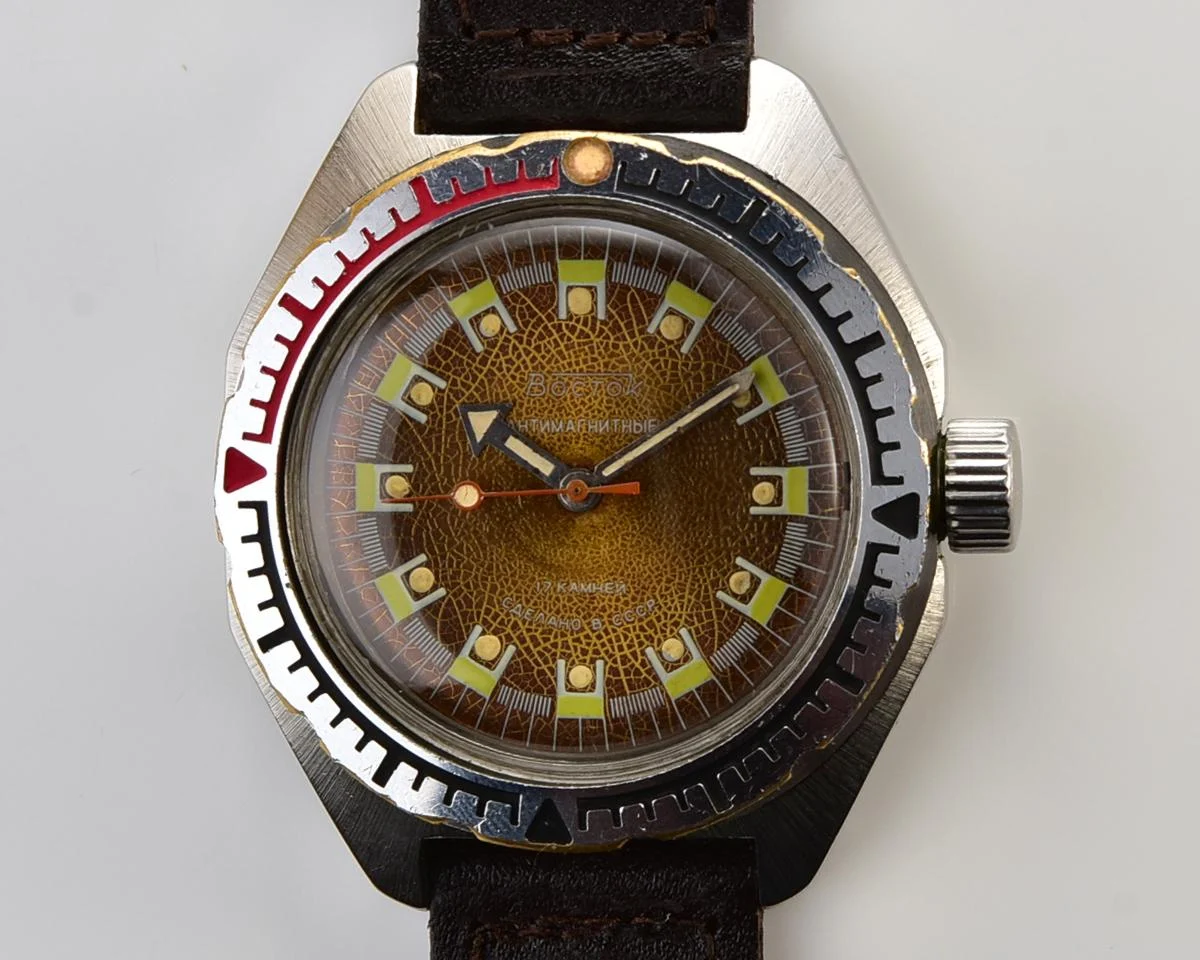 Soviet Vostok Amphibia mechanical wristwatch