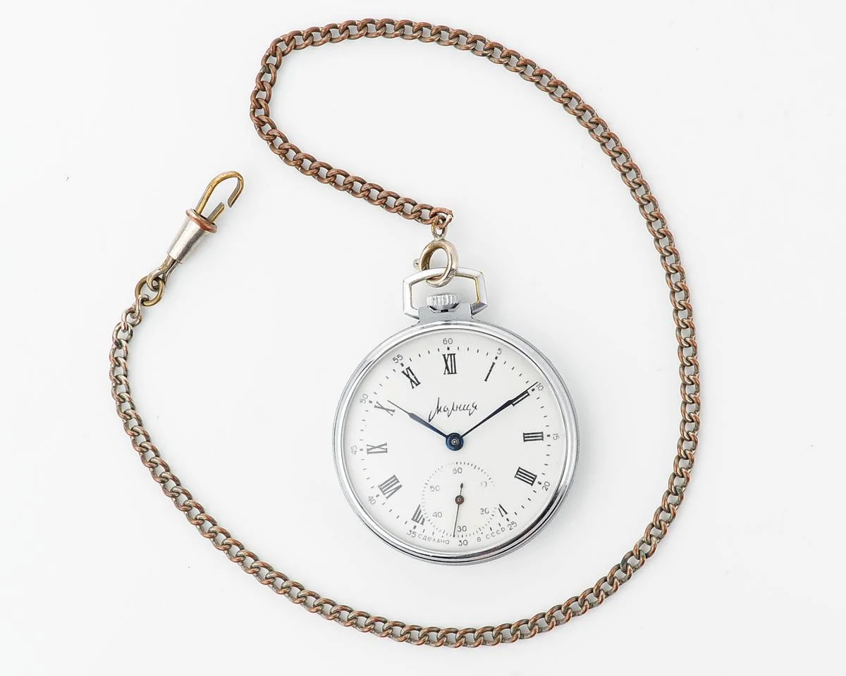 watch Molnija open face thin roman Precision balance 11370-0052