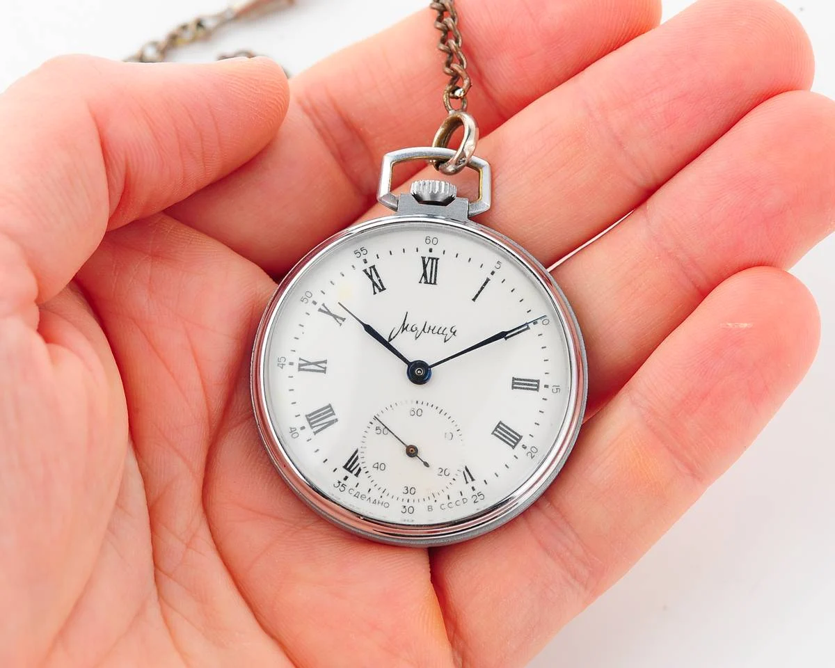 watch Molnija open face thin roman Precision balance 11370-0055