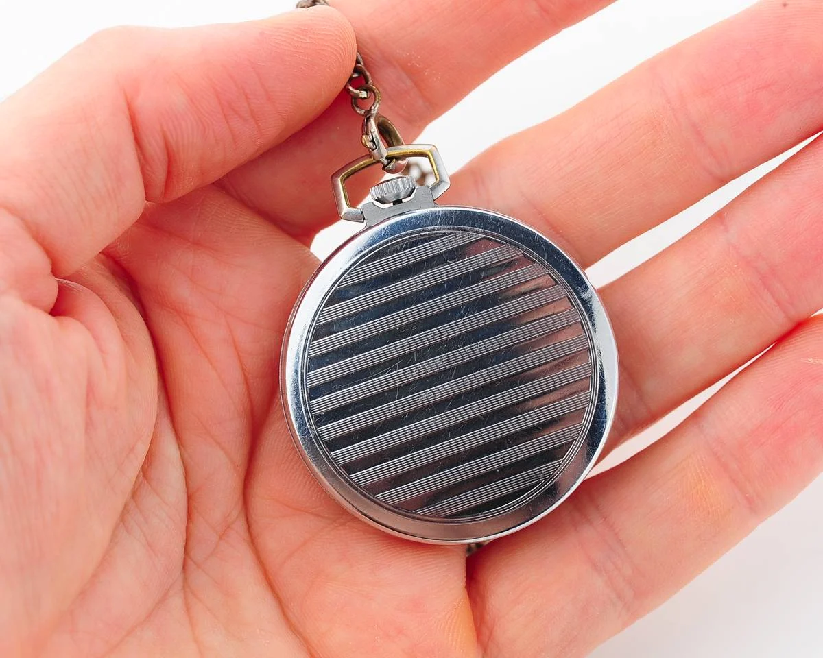 Molnija open face vintage Soviet pocket watch with precision balance!