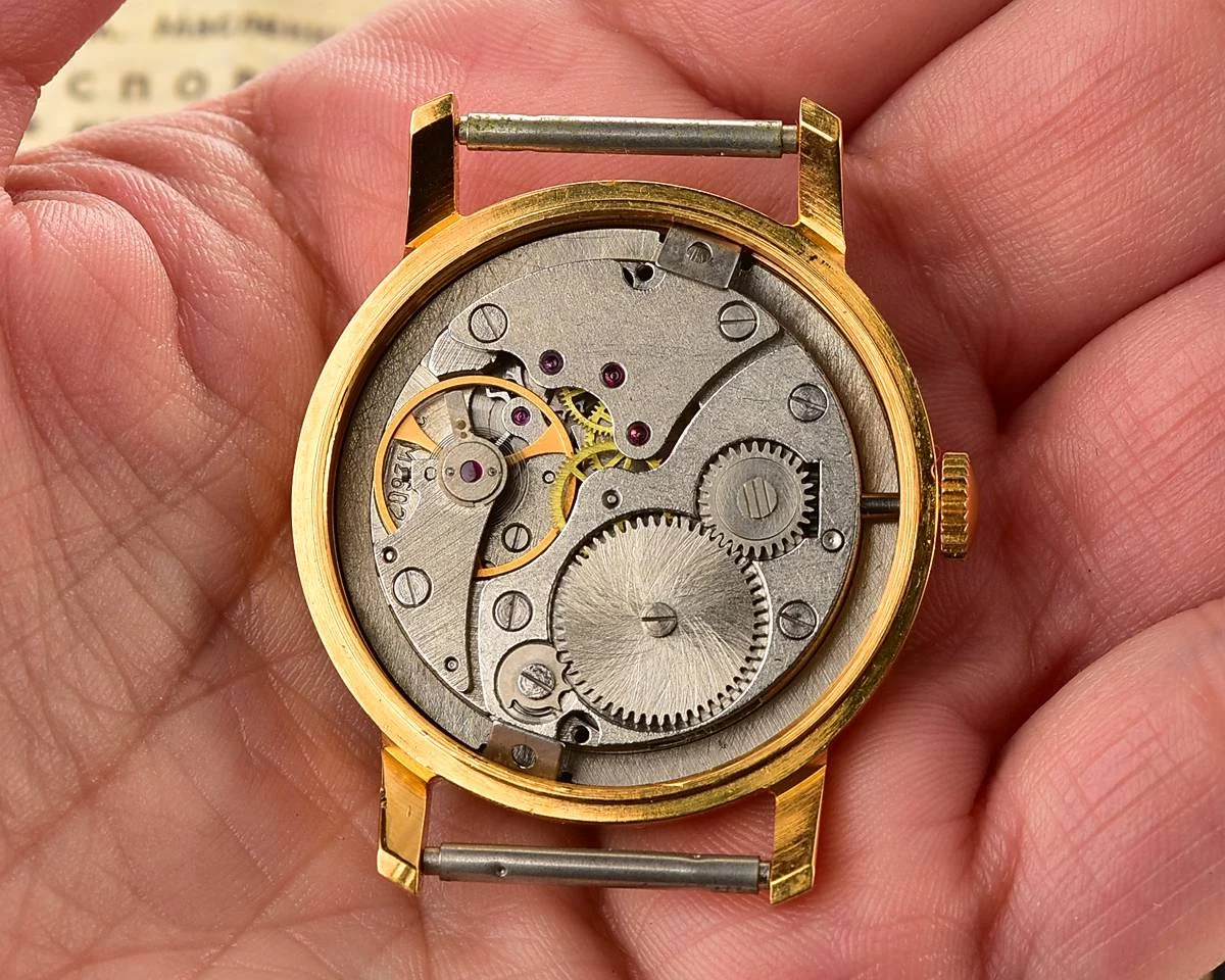 TIME CAPSULE: Mechanical Pobeda gold-plated watch in box – New Old Stock (NOS)!