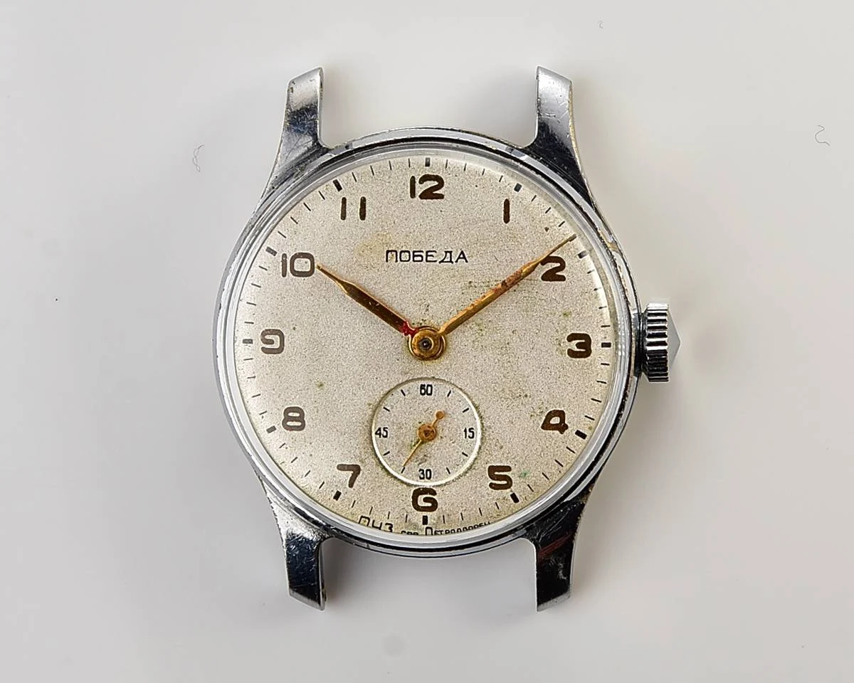 Vintage Soviet mechanical Pobeda wrist watch, PChZ, 1st quarter 1956!