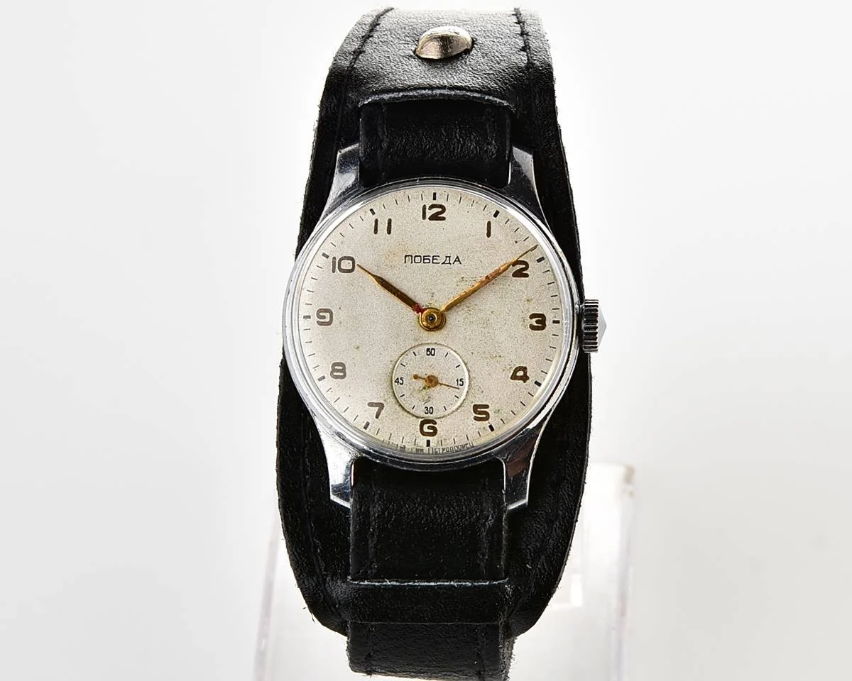 Vintage Soviet mechanical Pobeda wrist watch, PChZ, 1st quarter 1956!
