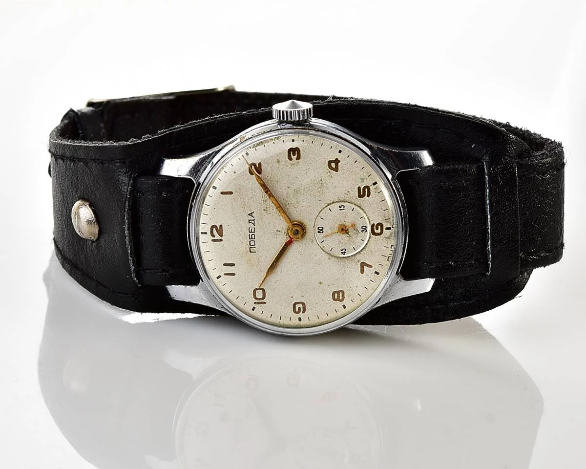 Vintage Soviet mechanical Pobeda wrist watch, PChZ, 1st quarter 1956!
