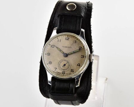 Vintage soviet mechanical POBEDA wrist watch, 2MChZ from 3rd quarter of 1955