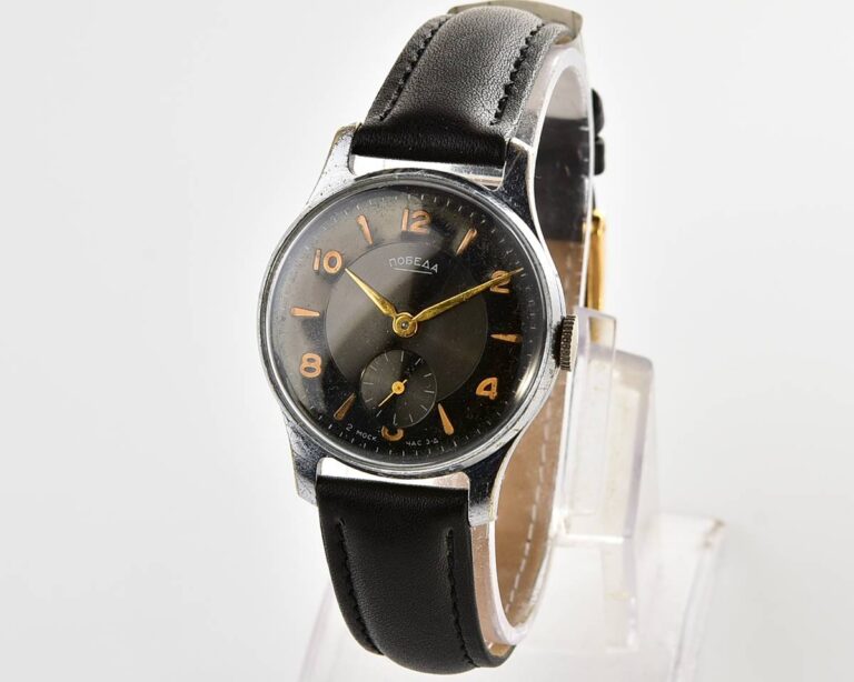 Excellent vintage soviet mechanical POBEDA wrist watch, 2MChZ