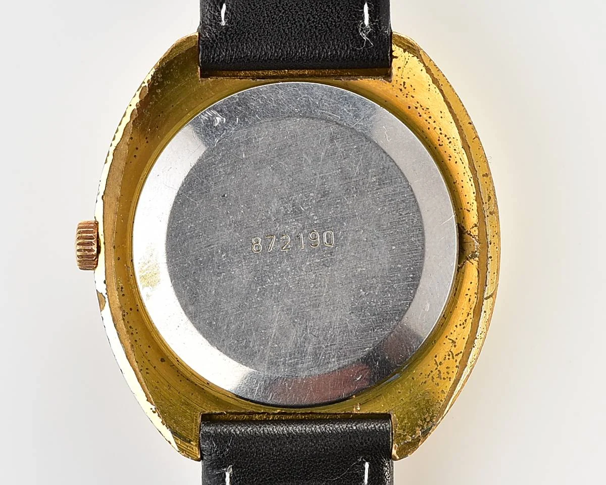 Large vintage Raketa gold-plated mechanical watch