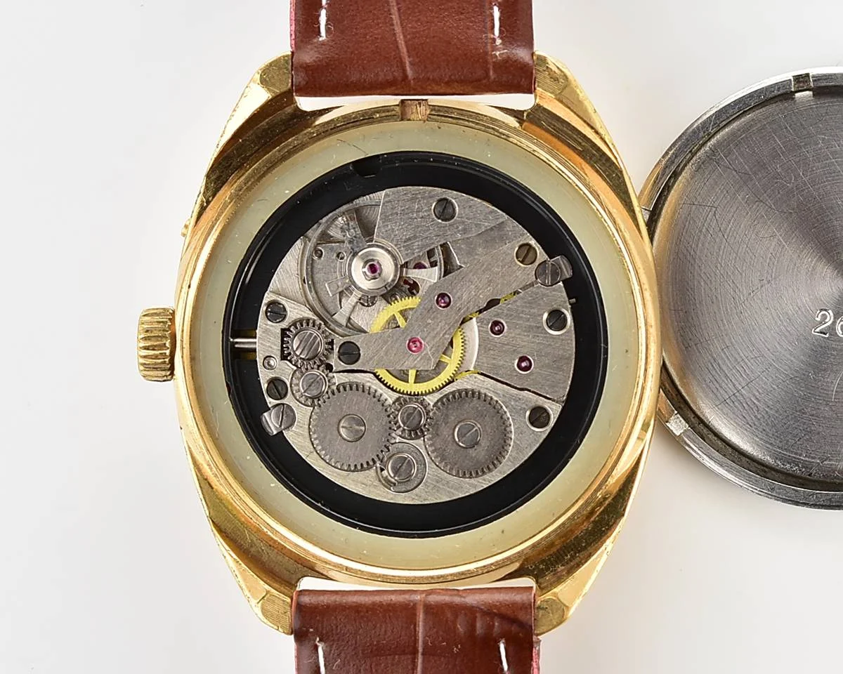 Slava gold-plated Soviet mechanical vintage watch