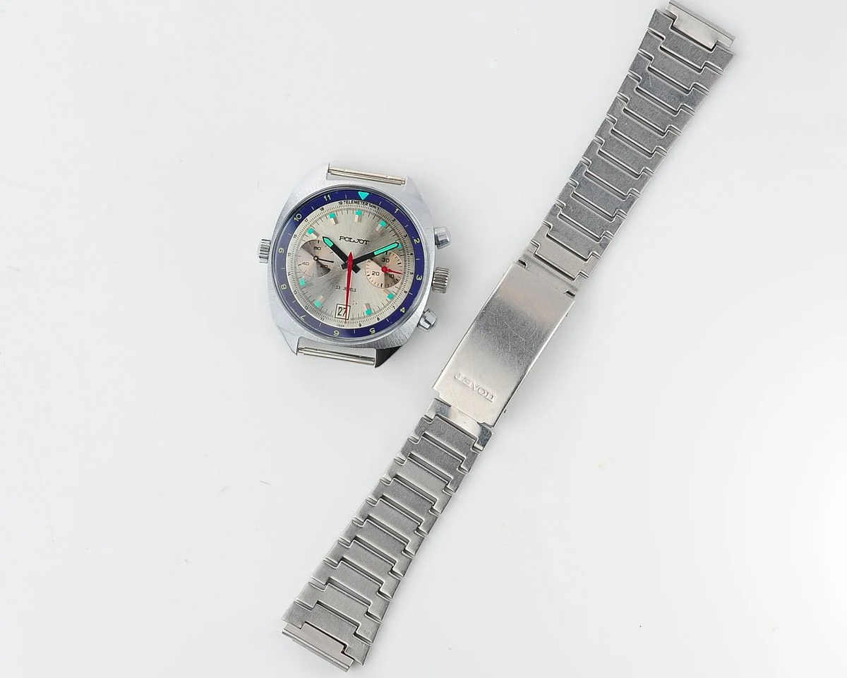 Poljot Chronograph 3133, USSR dial + bracelet!