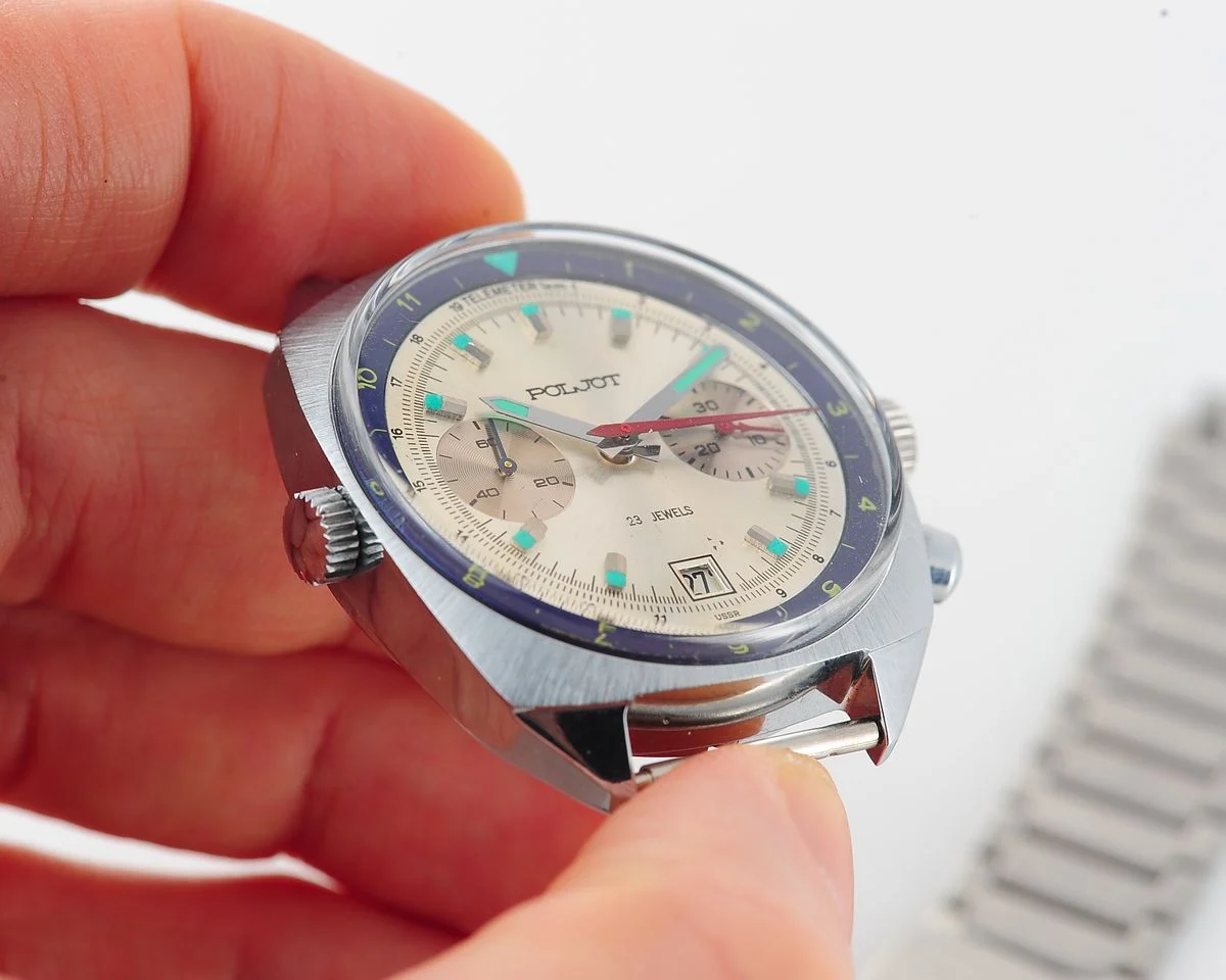 Poljot Chronograph 3133, USSR dial + bracelet!