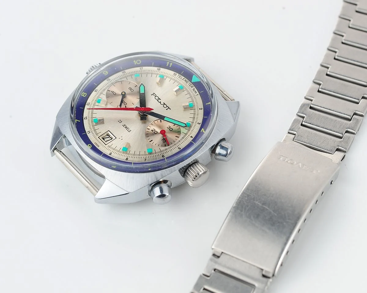 Poljot Chronograph 3133, USSR dial + bracelet!