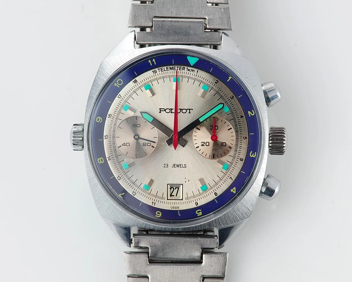 Poljot Chronograph 3133, USSR dial + bracelet!