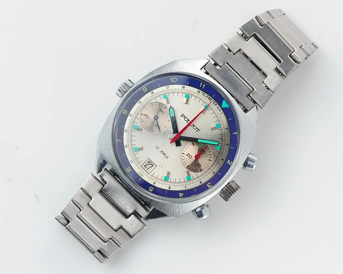 Poljot Chronograph 3133, USSR dial + bracelet!