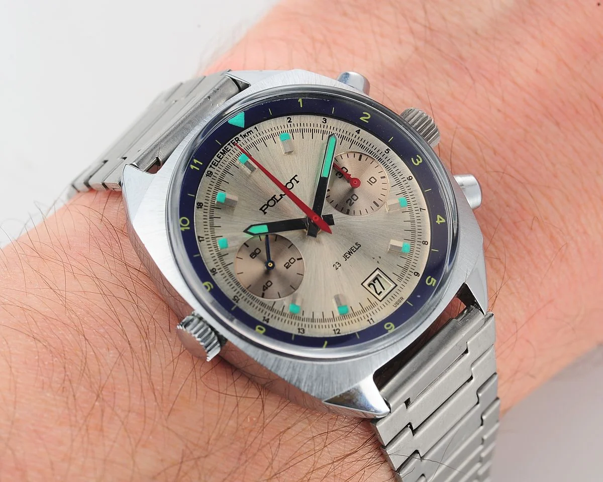 Poljot Chronograph 3133, USSR dial + bracelet!