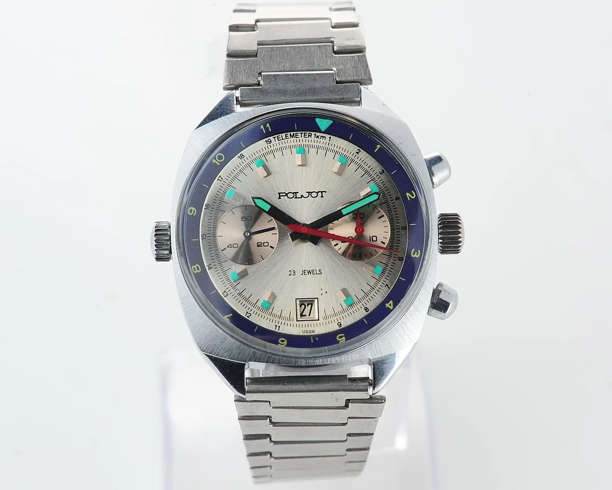 Poljot Chronograph 3133, USSR dial + bracelet!