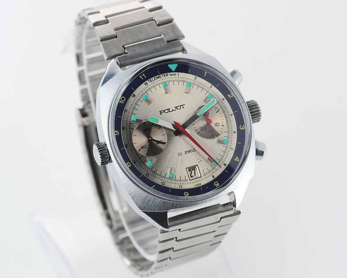 Poljot Chronograph 3133, USSR dial + bracelet!