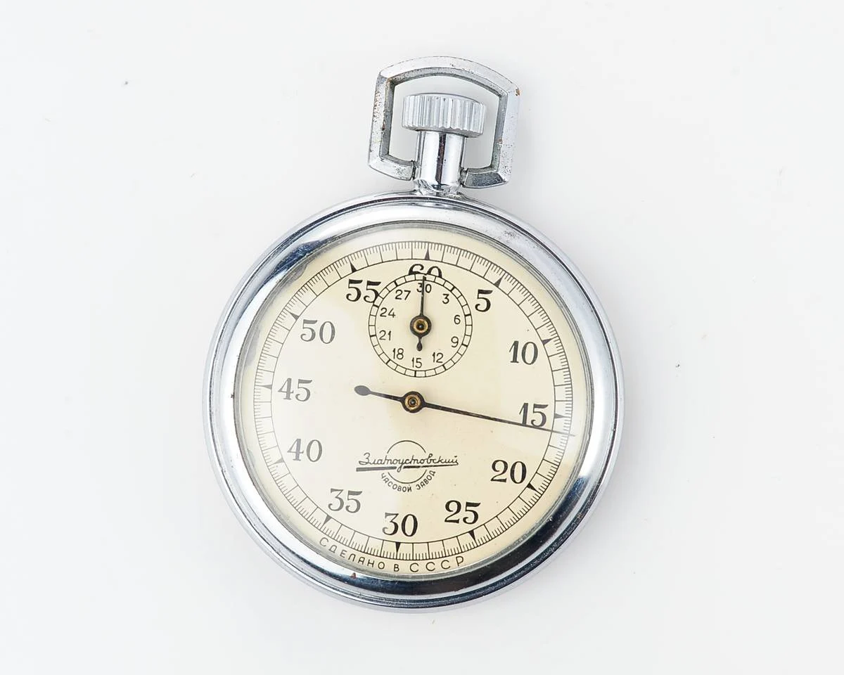 Vintage Zlatoustovski Soviet mechanical timer stop watch, 4th quarter of 1951!