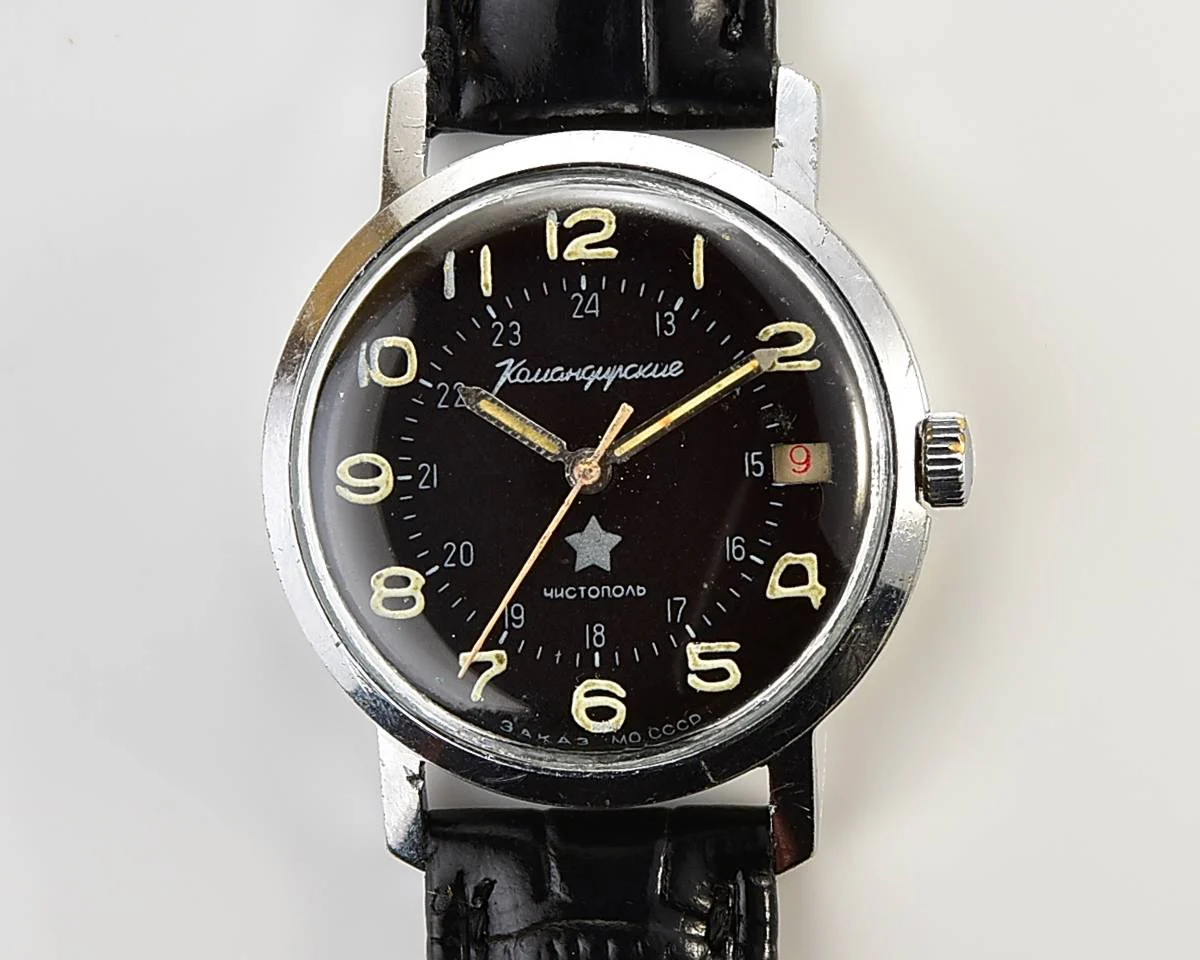 Soviet Vostok Komandirskie mechanical watch - Zakaz MO CCCP – with rare 24 hour dial!