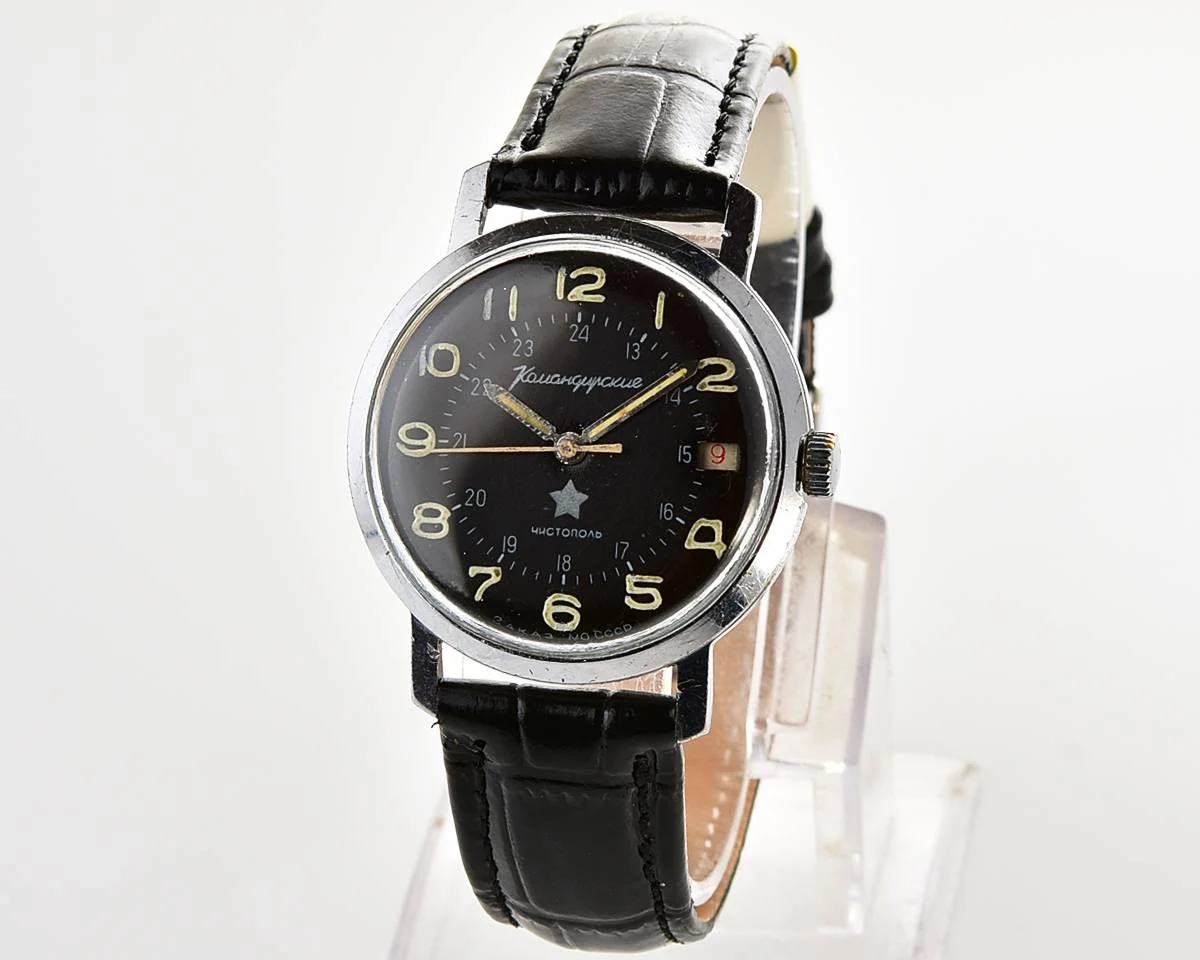 Soviet Vostok Komandirskie mechanical watch - Zakaz MO CCCP – with rare 24 hour dial!