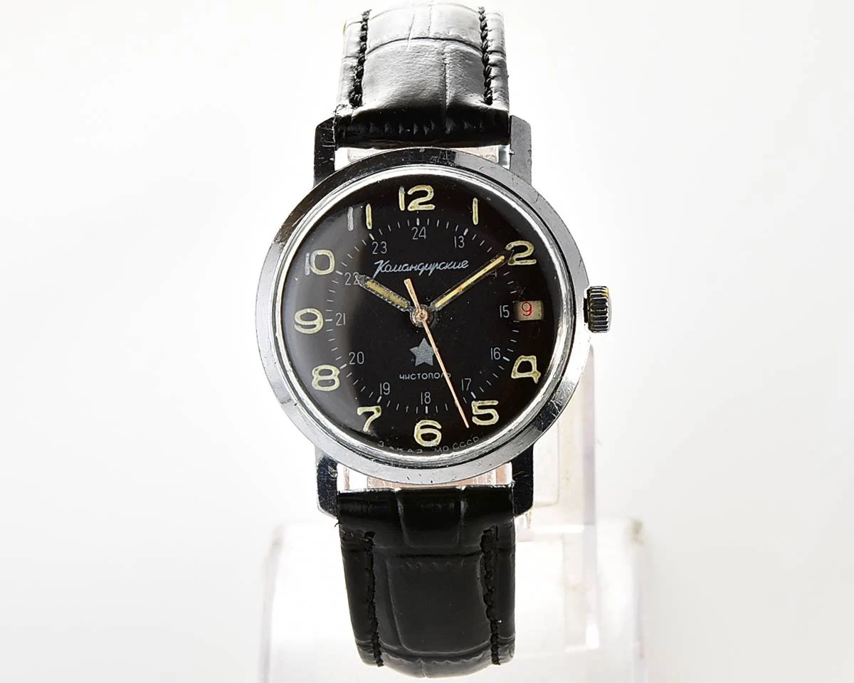 Soviet Vostok Komandirskie mechanical watch - Zakaz MO CCCP – with rare 24 hour dial!