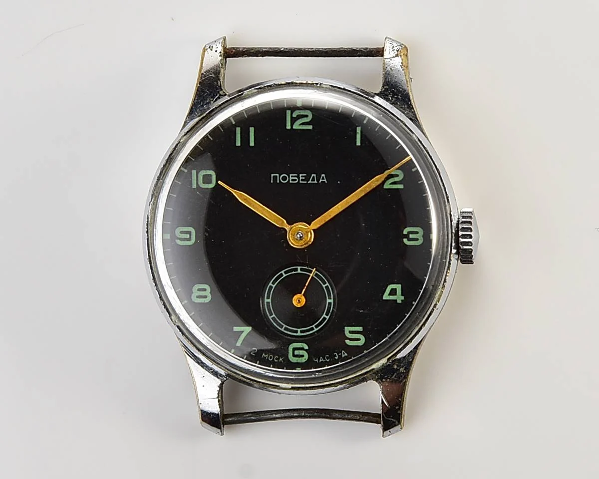 Vintage Soviet mechanical Pobeda wrist watch, 2MChZ from 2nd quarter 1958