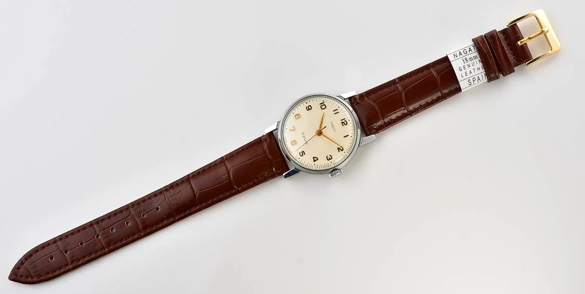 Vintage Pobeda Soviet mechanical wrist watch, 1st quarter 1956!