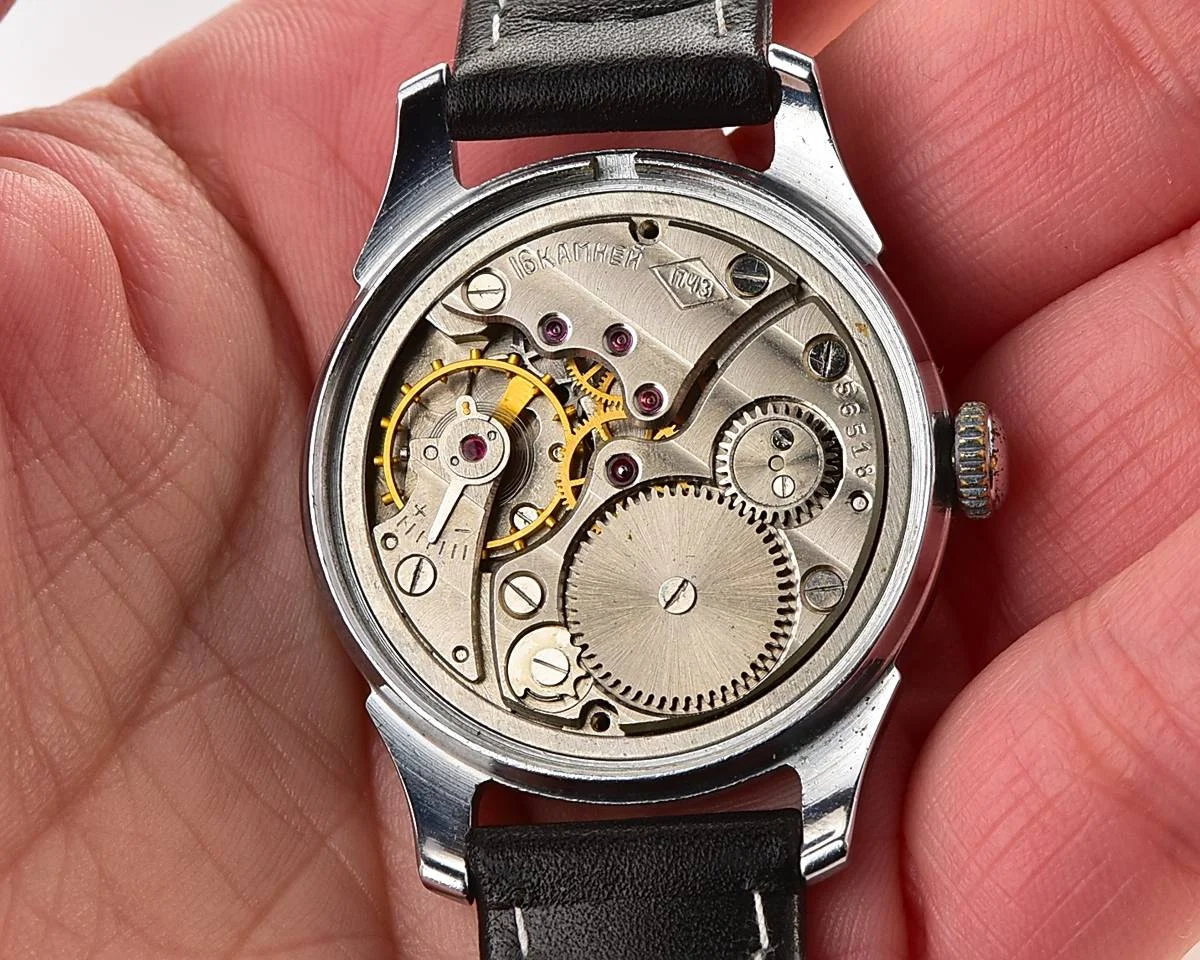 Vintage Soviet mechanical Pobeda wrist watch, PChZ