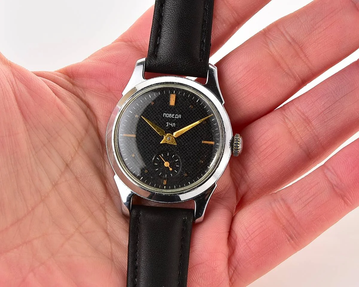 Vintage Soviet mechanical Pobeda wrist watch, PChZ