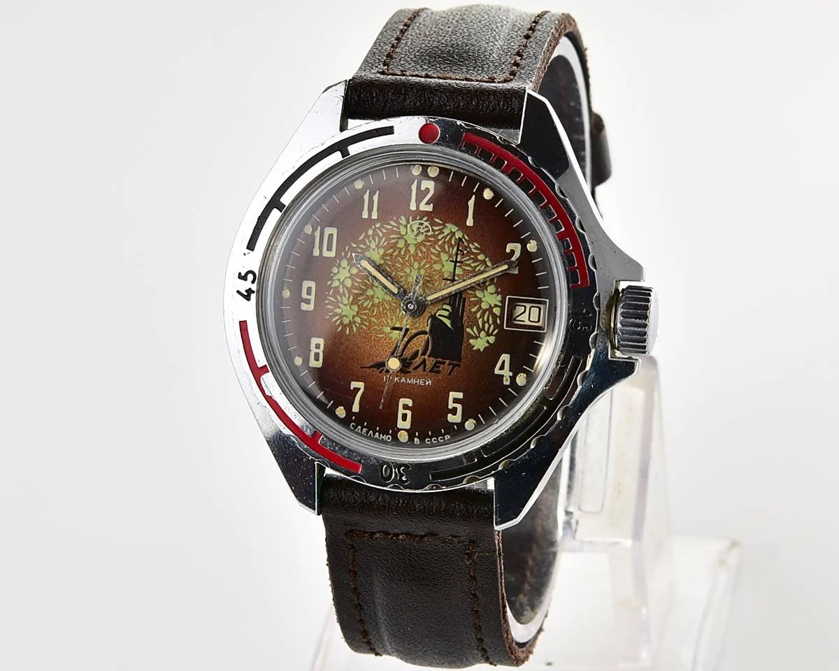 Vostok Commander's watch - Komandirskie – 70 years of great October anniversary, engraved “from the Minister of Defense of the USSR 1987”
