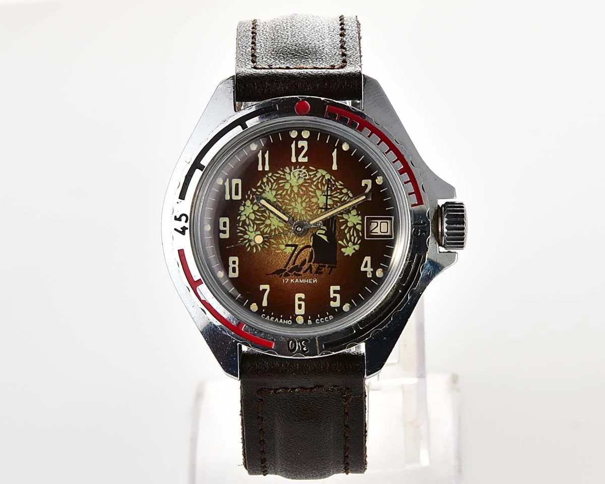 Vostok Commander's watch - Komandirskie – 70 years of great October anniversary, engraved “from the Minister of Defense of the USSR 1987”