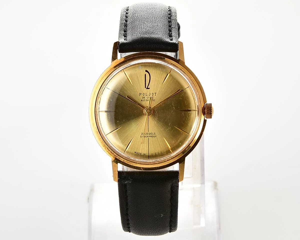 Beautiful automatic vintage gold-plated watch Poljot De Luxe!