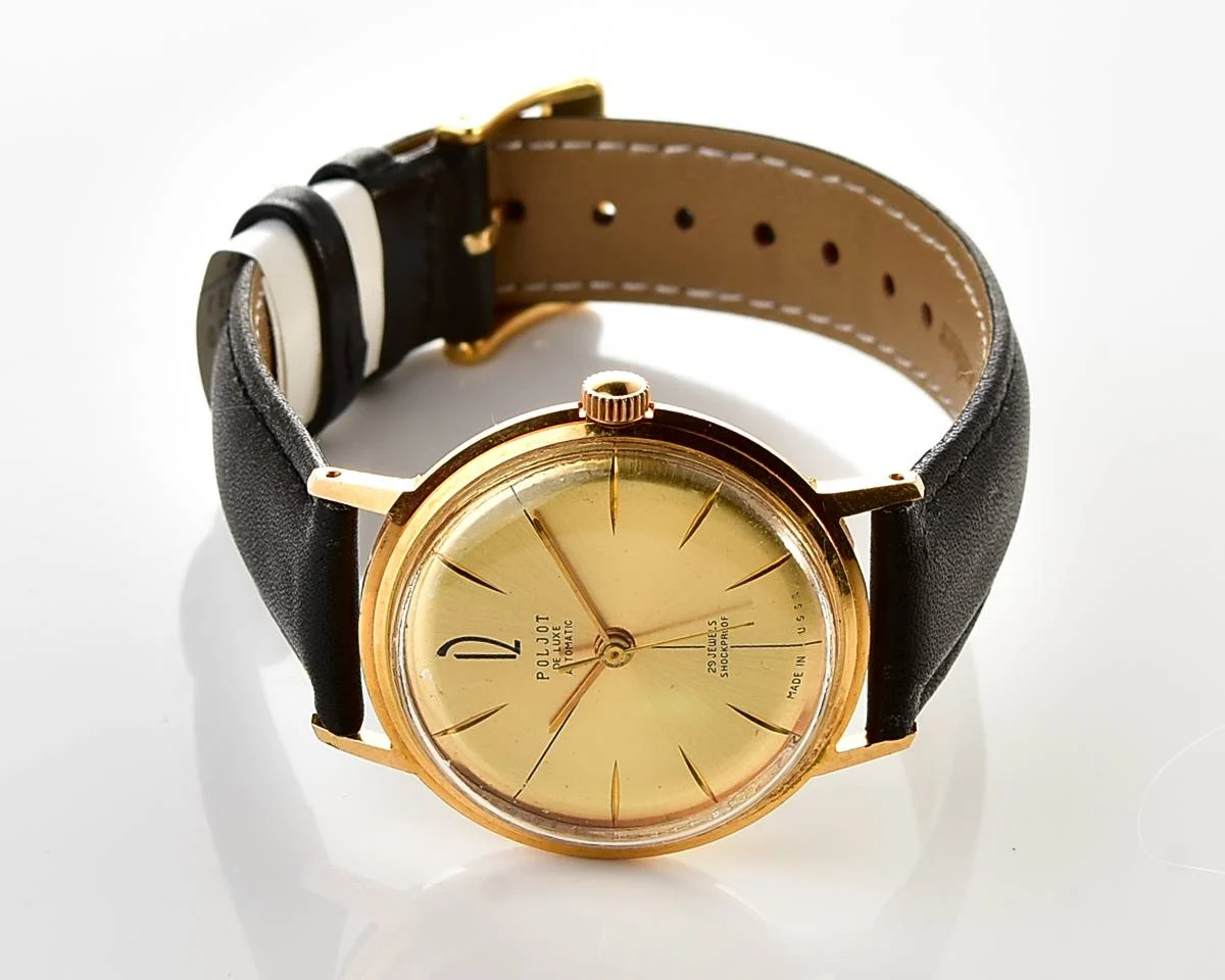 Beautiful automatic vintage gold-plated watch Poljot De Luxe!