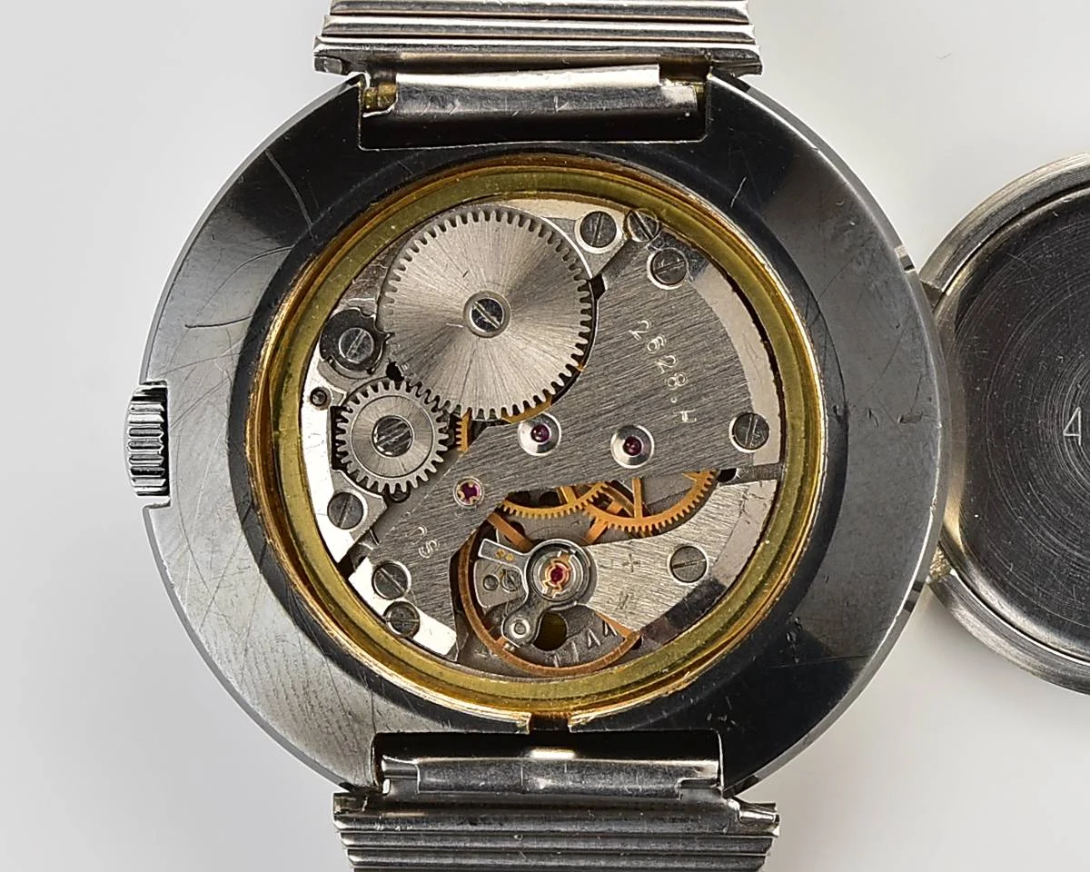 Large vintage Raketa mechanical watch with double calendar